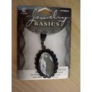 Vintage, Nostalgia und Shabby Shic nostalgische Charm Metal Oval in Schwarz