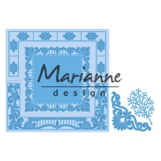 Marianne Design Pochoirs, pliage de dentelles d'Anja: carré