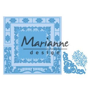 Marianne Design Stencil, il lacy fold di Anja: quadrato