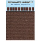 REDDY 10 Blatt! Bastelkarton Mikrowelle, 230g./qm, Format A4, glitter dunkelbraun