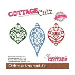 Cottage Cutz Punching Stencils, jul, ornament sett
