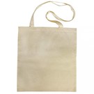 Textil Katoenen tas met lange handvaten, beige