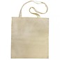 Textil Borsa in cotone con manici lunghi, beige