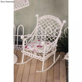 Embellishments / Verzierungen Deco mini rocking chair, 2,5x4,5x4,5cm, white