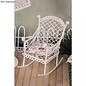 Embellishments / Verzierungen Deco mini sedia a dondolo, 2,5x4,5x4,5cm, bianco