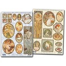 Bilder, 3D Bilder und ausgestanzte Teile usw... Art Nouveau, 2 stamped sheets - Limited!