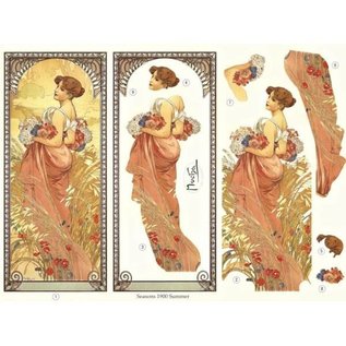 Bilder, 3D Bilder und ausgestanzte Teile usw... Jugendstil, 2 Stanzbögen - Limited!