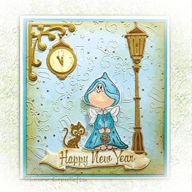 Leane Creatief - Lea'bilities und By Lene Cutting and embossing stencils Lea'bilitie, lantern and clock