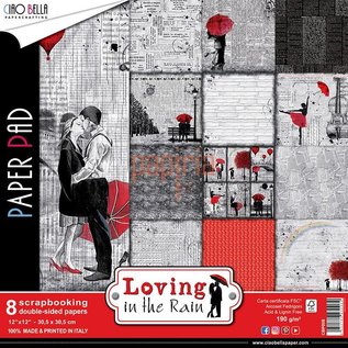 Designer Papier Scrapbooking: 30,5 x 30,5 cm Papier Libro de recortes y papel de cartas, Lovin in the Rain (video del producto en el blog creativo en la parte superior derecha)