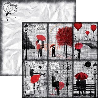 Designer Papier Scrapbooking: 30,5 x 30,5 cm Papier Libro de recortes y papel de cartas, Lovin in the Rain (video del producto en el blog creativo en la parte superior derecha)