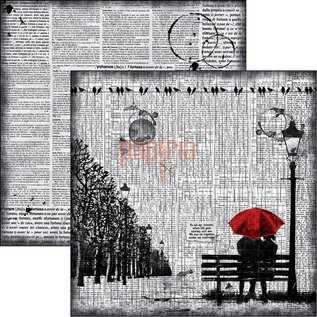 Designer Papier Scrapbooking: 30,5 x 30,5 cm Papier Scrapbooking en kaartenpapier, Lovin in the Rain (productvideo in de creatieve blog in de rechterbovenhoek)