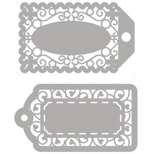 Spellbinders und Rayher Cutter maler, 2 filigree etiketter!