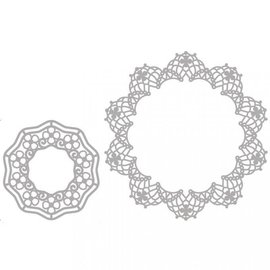 Spellbinders und Rayher Cutter maler, 2 Filigrane Doilies