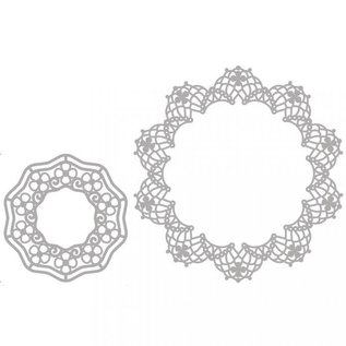 Spellbinders und Rayher Modelli di cutter, 2 Doilies in filigrana