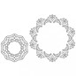 Spellbinders und Rayher Cutter maler, 2 filigree Doilies