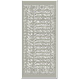 STICKER / AUTOCOLLANT 1 autocollant, pour la communion, argent-argent, allemand