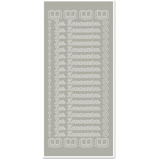 STICKER / AUTOCOLLANT 1 autocollant, pour la communion, argent-argent, allemand