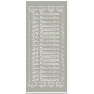 STICKER / AUTOCOLLANT 1 Sticker, For Communion, silver-silver, German