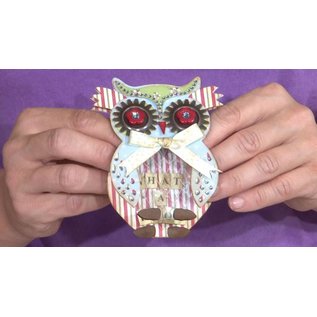 Docrafts / X-Cut X-corte, plantilla de perforación, A5 Set (9pcs) - Owl