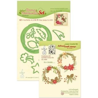 Leane Creatief - Lea'bilities und By Lene Stamp & cutting dies SET: Wreath