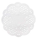 Embellishments / Verzierungen 24 centrini di pizzo intorno a 10 cm, bianchi