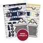 Hunkydory Luxus Sets & Sandy Designs Projet 3D Automobiles - Golden Road et Silver Road