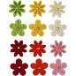 Embellishments / Verzierungen Filzblumen mit Strassstein, D: 30 mm, Stärke: 2,5 mm