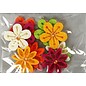 Embellishments / Verzierungen Felt flowers with rhinestone, D: 30 mm, thickness: 2.5 mm