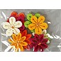 Embellishments / Verzierungen Fiori in feltro con strass, D: 30 mm, spessore: 2,5 mm