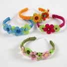 Embellishments / Verzierungen 16 kleurrijke, gewatteerde vilten bloemen in 5 verschillende vormen