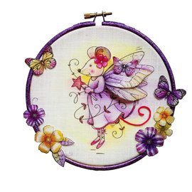 CREATIVE EXPRESSIONS und COUTURE CREATIONS Disegni con inchiostro rosa: Timbro A6 di Fairy Mouse