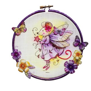 CREATIVE EXPRESSIONS und COUTURE CREATIONS Disegni con inchiostro rosa: Timbro A6 di Fairy Mouse