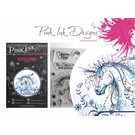 CREATIVE EXPRESSIONS und COUTURE CREATIONS Pink Ink Desings: Set Unicorn, Stempel A5, zu Gestaltung von 3D Scene!
