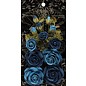 GRAPHIC 45 Rose blu con foglie e boccioli, 15 pezzi in totale