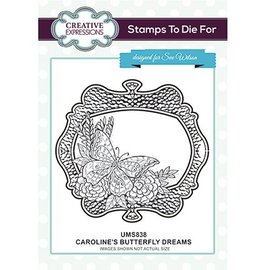 CREATIVE EXPRESSIONS und COUTURE CREATIONS Gummi stempel: Caroline's Butterfly Dreams