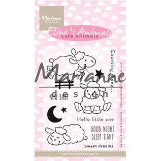 Marianne Design Motivo del sello, banner: Baby, Eline's Cute Animals - Sheep