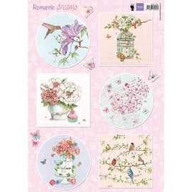 Marianne Design Plaatjes, romantische dromen - roze, papier-maché, plakboek, kaartenontwerp