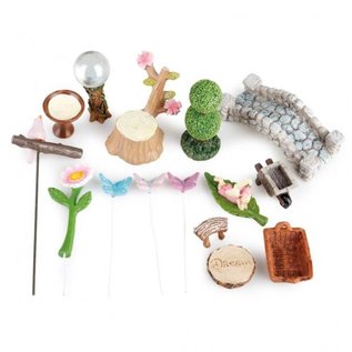 BASTELSETS / CRAFT KITS Mini Garden Set, Polyresin. At designe i plantager som have og balkon dekoration!