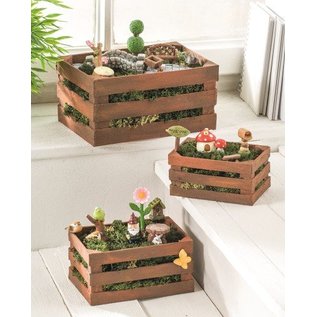 BASTELSETS / CRAFT KITS Mini Garden Set, Polyresin. Å designe i planter som hage og balkong dekorasjon!