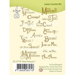 Leane Creatief - Lea'bilities und By Lene Estampilla, Transparente, Voeux / Texte Français, Leane Creatief
