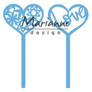 Marianne Design Plantilla de corte de Marianne Design, alfileres de corazón.