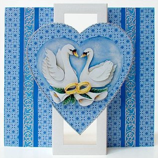 KARTEN und Zubehör / Cards 5 tarjetas: tarjeta emergente con 1 corazón, A6, tarjetas dobles