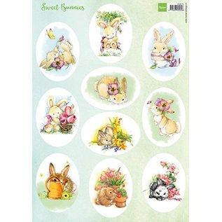 Marianne Design beeldjes A4 Sweet Bunnies