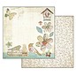 Stamperia und Florella Kaart en scrapbookblok, Stamperia, afmeting 30,5 x 30,5 cm, tuin