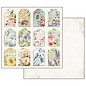 Stamperia, Papers for you  und Florella Kort og utklippsbok, blokk 30,5 x 30,5 cm, "Flower Alphabet"