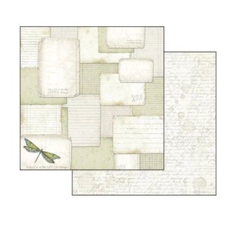 Stamperia, Papers for you  und Florella Card and scrapbook paper block, size 30.5 x 30.5 cm, "Letters & Flowers"