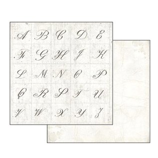 Stamperia, Papers for you  und Florella Bloque de papel para tarjetas y álbumes de recortes, tamaño 30,5 x 30,5 cm, "Letters & Flowers"