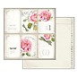 Stamperia, Papers for you  und Florella Bloc de papier pour cartes et scrapbook, format 30,5 x 30,5 cm, "Letters & Flowers"