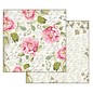 Stamperia, Papers for you  und Florella Bloc de papier pour cartes et scrapbook, format 30,5 x 30,5 cm, "Letters & Flowers"