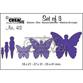 Crealies und CraftEmotions cutting dies, 3 Butterflies